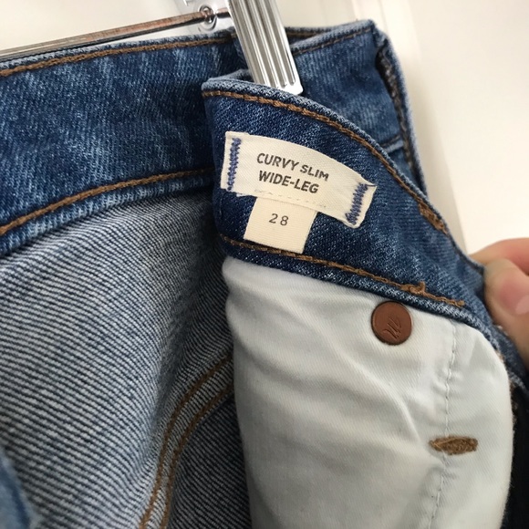 Madewell Curvy Slim Wide Leg Jeans Newington Wash Size 28 - Picture 9 of 10